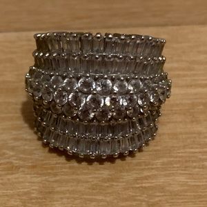 925 Silver/CZ Cocktail Ring SZ. 7